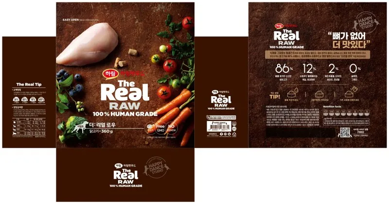 Packaging for pet food Representative drawing